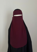 20" Burgundy Niqab