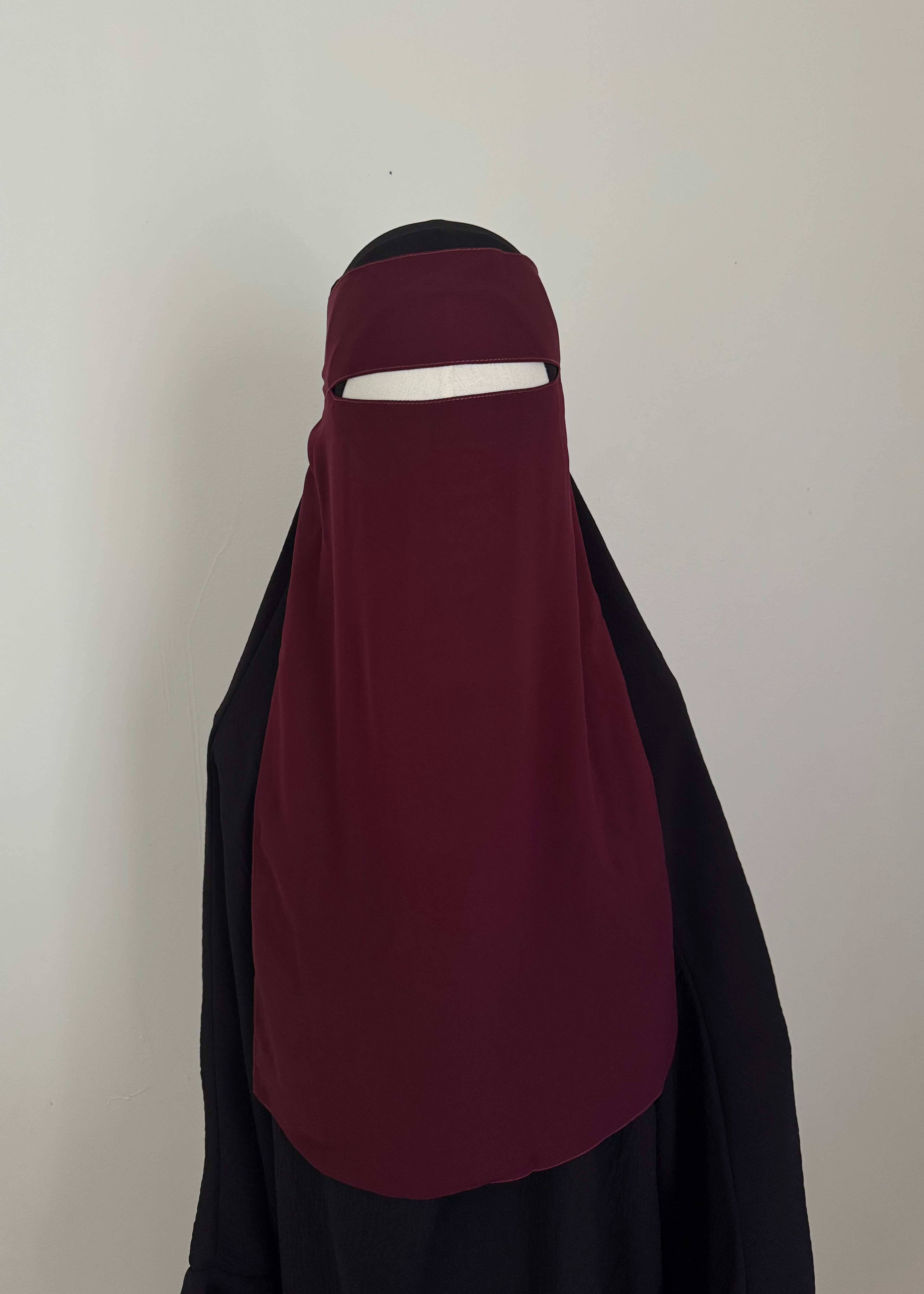 20" Burgundy Niqab