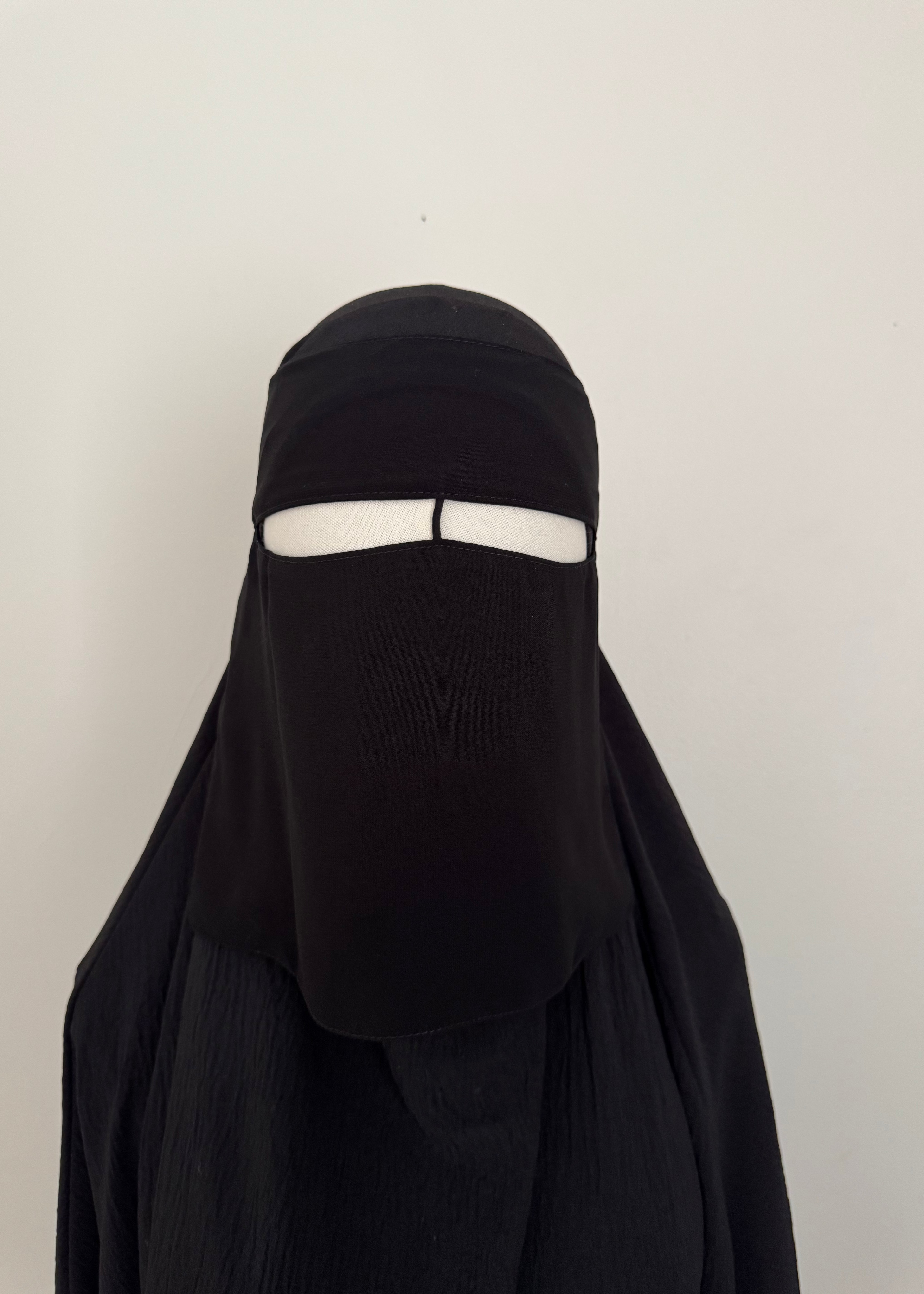7" Nose String Black Niqab