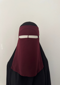 10" Nose String Burgundy Niqab
