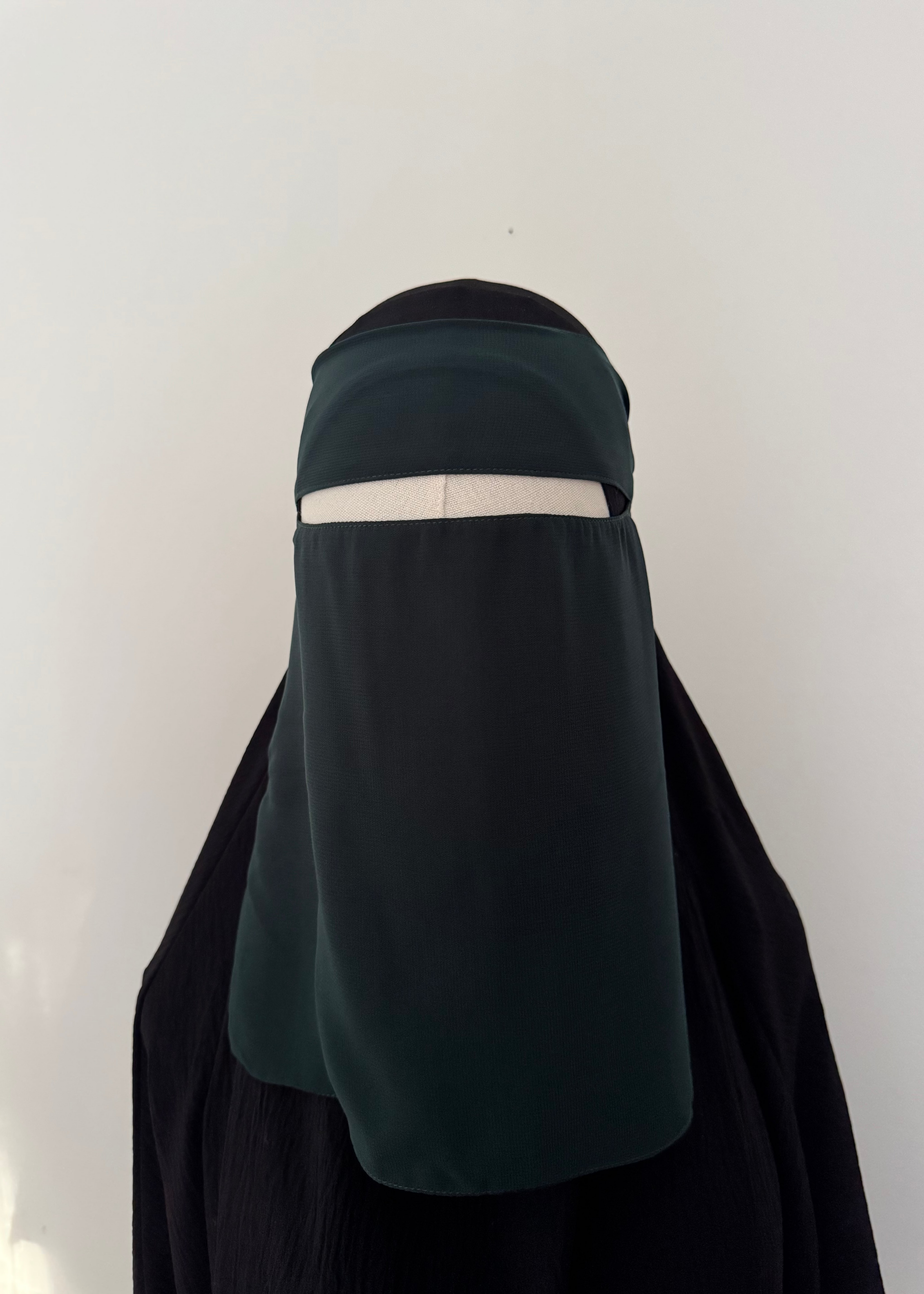 10" Niqab- Forest Green