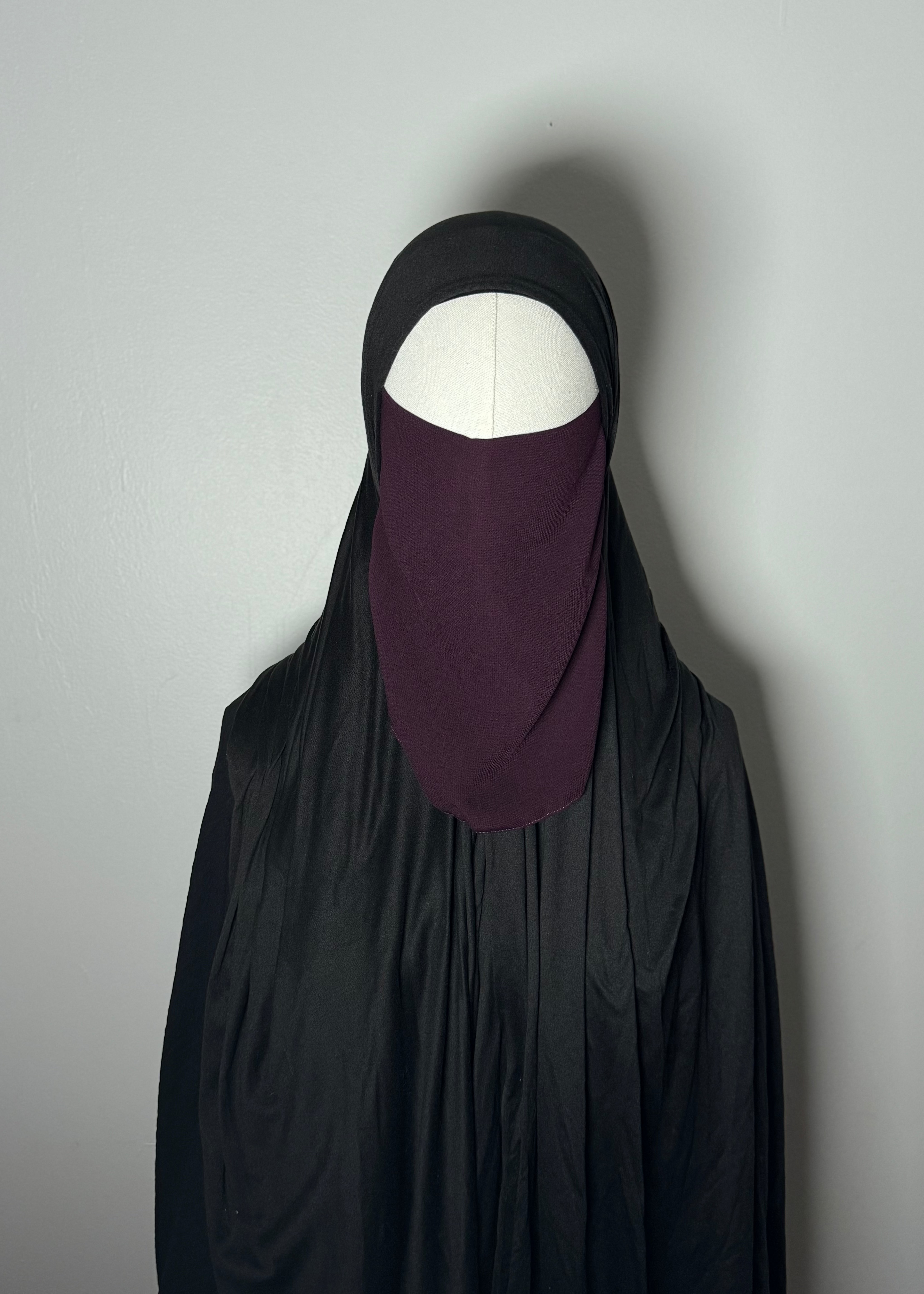 Half Niqab Plum