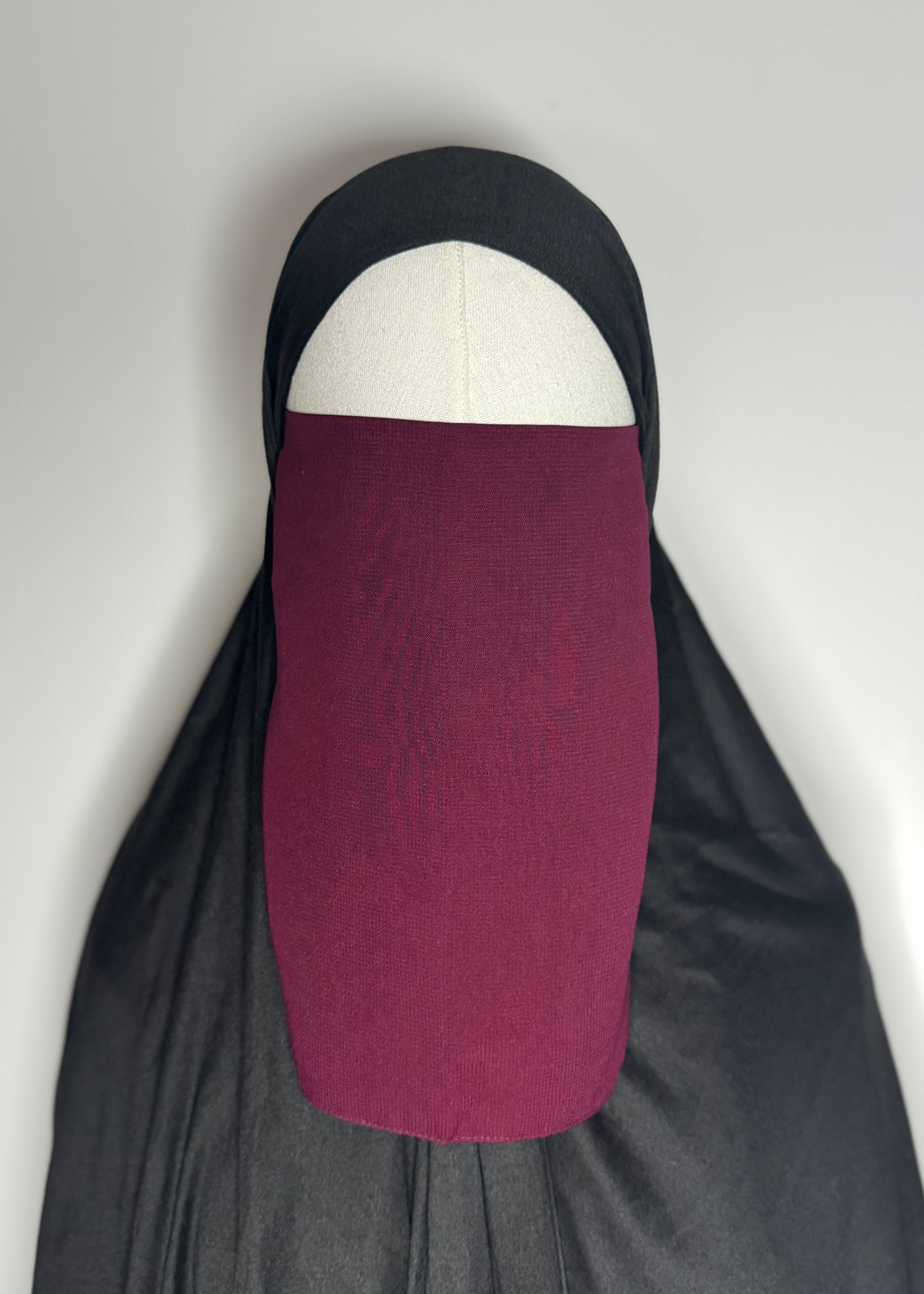 Half Niqab Burgundy