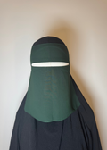 7" Niqab- Forest Green