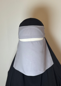 7" Niqab- Pale Grey
